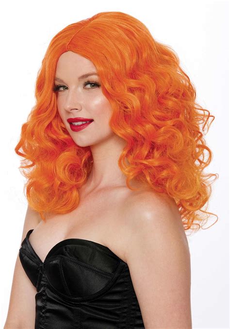 brown orange wig